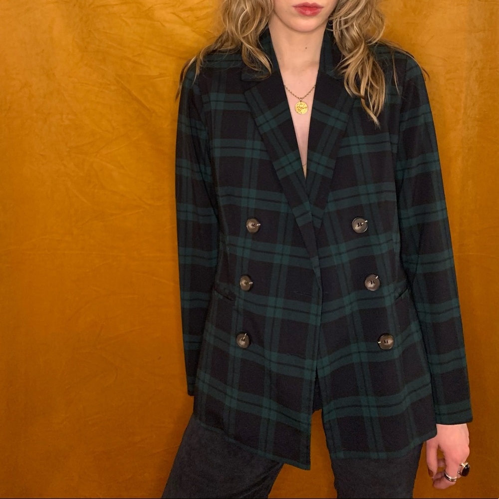 Plaid Oversized Blazer